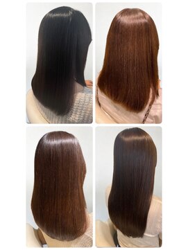 美容室フルール 20代30代大人可愛い髪質改善グレージュストレートボブ透明感