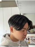 センターパート2ブロ刈り上げ