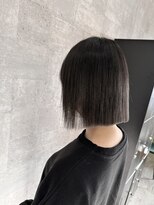 スキル 水戸(SKILL)&nbsp;アッシュブラックぱっつんボブ