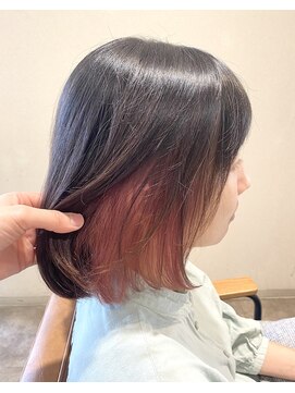 パプス ド コアフュール 宝塚中山寺店(Pap's de coiffeur) ピンクのインナー