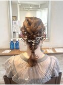 お出かけ前にも☆ゆるふわ☆結婚式ヘアセット/顔まわりカット