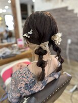 ヘア カンパニー トワ 千葉店(TOWA)&nbsp;ツインテール×編みおろしヘアセット！