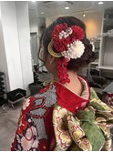 成人式振袖着付け＋ヘアセット