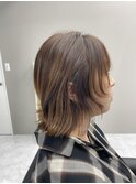 顔周りレイヤー×外ハネ【中野/新中野/東中野/前髪カット】