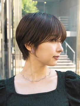 ガーデンヨコハマ(GARDEN YOKOHAMA) ショート チェリーブラウン デジタルパーマ 丸型 卵型 四角