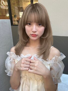 ユーフォリア 渋谷グランデ(Euphoria SHIBUYA GRANDE) レイヤーカット　顔まわりカット　ベージュカラー