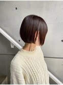 ショートボブ/透明感カラー