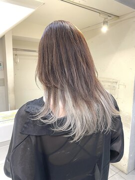 ネオリーブカフ 鶴ヶ峰店(Neolive caff) ウルフレイヤー　アイスシルバー　ハイトーン　ダブルカラー