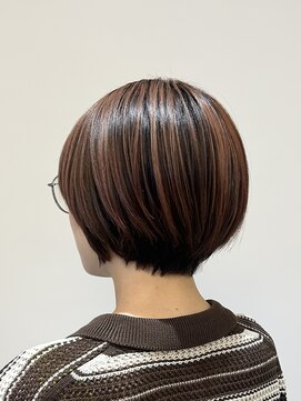 アヤラ オーガニックアンドスパ 東船橋店(AYALA) 【江添茉友】オレンジベージュ/アンブレラカラー/ショートボブ