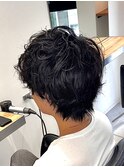 ニュアンスパーマ[名駅/透明感カラー/Wカラー/ハイライト]