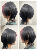 ☆ピンクのポイントカラー+ダークグレー