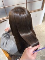 ソワ 四日市(soie)&nbsp;髪質改善ストレート&オリーブベージュ