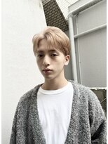 プランツヘアー リバースセンターパート コンマバング メンズショート博多美容室