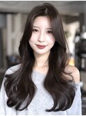 着物ヘアモテ髪色気レイヤーカット暗めカラー