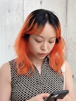 プネル(punel) アプリコットオレンジ グラデーションカラー ケアブリーチ原宿