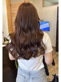 ピンクブラウン×巻き髪み仕上げ