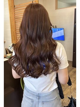 桃の木 ヘアー(桃の木 hair) ピンクブラウン×巻き髪み仕上げ