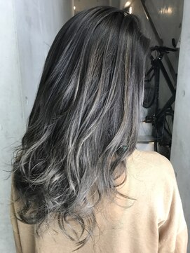 ルノン(LUNON) 【LUNON】コントラストハイライトカラー シルバー グレージュ