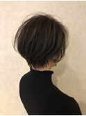 ショートカット×アプリエカラー×アッシュ