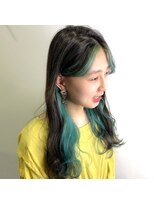 テクライズ 豊橋店(TECHRISE)&nbsp;サマーグリーン♪インナーカラー