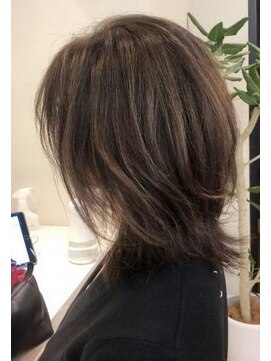 ネックス 表参道本店(nex) 【nex表参道】ハイライトカラー　ミディアム　白髪