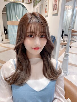 ロンド ストラーダ 心斎橋(Lond strada) ココアベージュロングヘアボブルフ