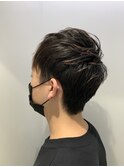 ツーブロック刈り上げネープレスサイドパートアシメ
