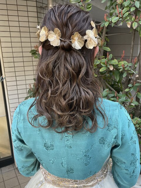 ハーフアップ/ヘアセット/ヘアアレンジ