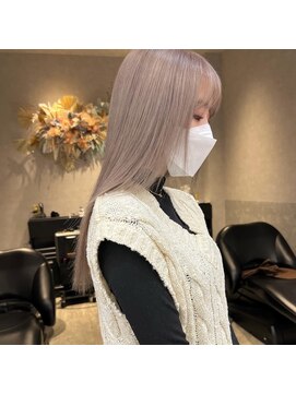 ロンド レア 天神大名店(Lond Le’a) ダブルカラー/インナーカラー/イヤリングカラー/ミルクティー