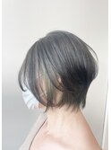 前下がりショート×インナー緑