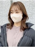 オリーブグレージュ_チェリーブラウンフェミニンロング_ba406361