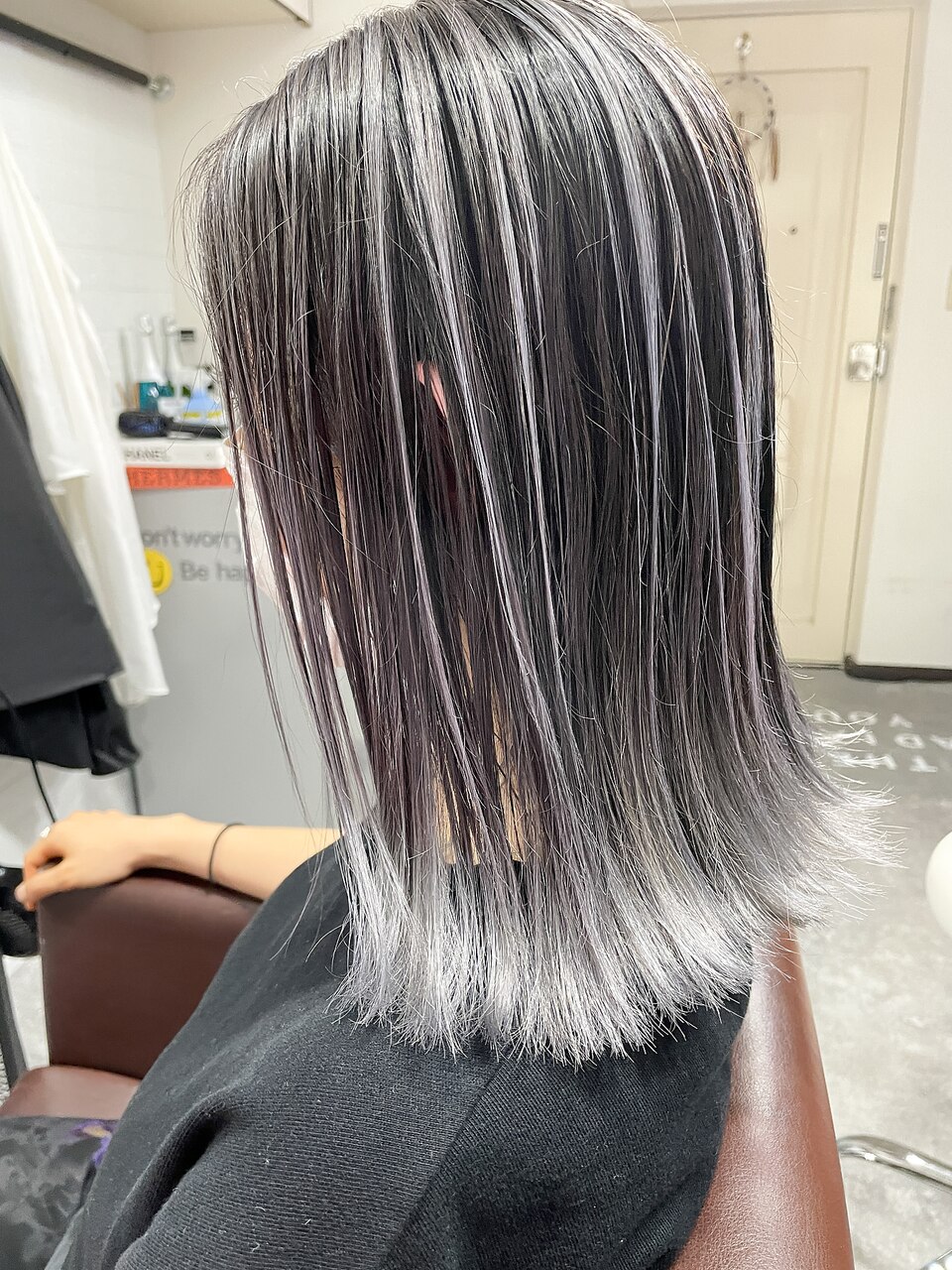 WONK.] バレイヤージュ シルバー×パープル×ブラック：L191468750