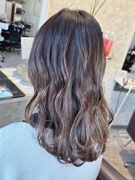 ヘアーエポック(hair epoque) 大人可愛い大人美人くすみカラーアッシュグレーベージュ