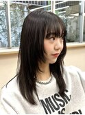 10代20代30代小顔透明感アッシュレイヤーヘアストレートYUKI