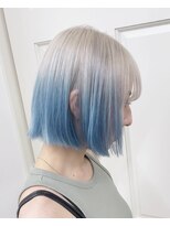 ケアブリーチを使用したデザインカラー　スタイリスト竹林