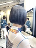 ブルーブラック × ぱつっとボブ × 髪質改善 #326