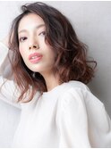 エンドカラー乾かすだけ波巻きエアリーミディ309W戸頭20代30代