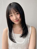 エトラ 渋谷店(etora) 小顔 前髪 レイヤーカット くびれヘア ハイライトカラー"