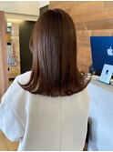 切りっぱなしミディアム×アッシュブラウン