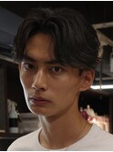 シースルーセンターパートフェザーパーマ毛流れ髪質改善縮毛矯正