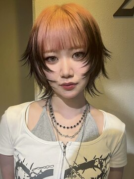 ネハス(nehus.) ブリーチ/ミディアムヘア/デザインカラー/フェイスフレーミング