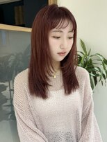 ラミエ バイ メルト 吉祥寺(lamie by melt) 小川/ブリーチなしwカラーレイヤーカットオレンジレッド小顔20代