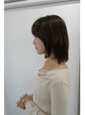 小顔ひし形 レイヤーカット 透明感カラー