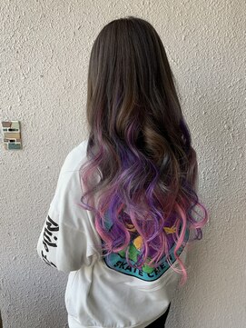 ディー エメ(D-aimer-) ミルフィーユコットンキャンデイ　２色ミックス　【エクステ】