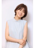 前髪あり大人のショートウルフくびれ外ハネ30代梅ヶ丘美容室