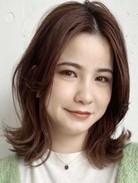 ヘアー 4038(HAIR.4038)&nbsp;大人チェリーブラウン外はねスタイル