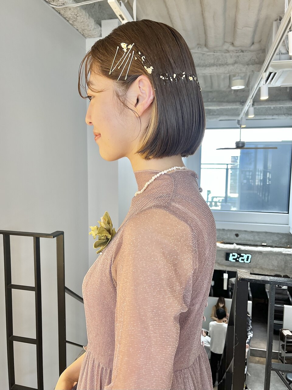 ヘアセットボブアレンジ結婚式ドレスヘア大人美人：L190278264｜ヌープ