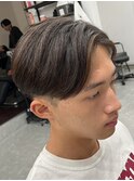ビジネスショートメンズマッシュツイストパーマツーブロック