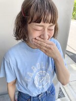 ヘアー アイス 御器所本店(HAIR ICI)&nbsp;20代30代40代ミニボブパーマブラウンベージュカラー