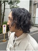 メンズ × パーマ